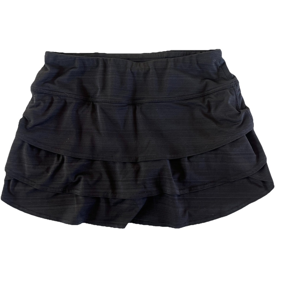 Athleta Swagger Black Skirt Skort Small Pleated Preppy Tennis Golf Pickleball